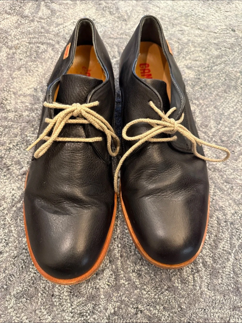 Camper Woodie Black Leather Derby Oxfords Shoes Size 44 US 11